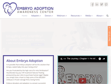 Tablet Screenshot of embryoadoption.org